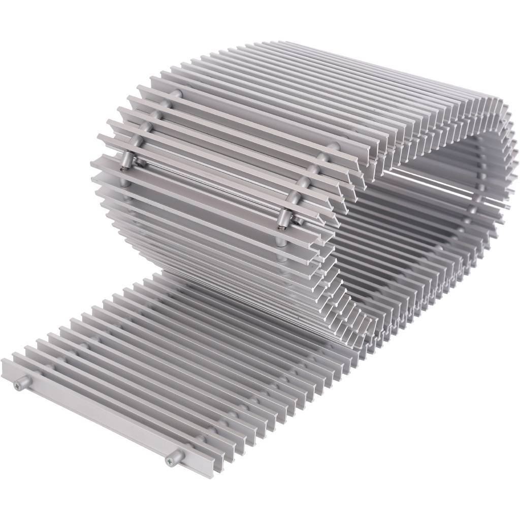 Внутрипольный конвектор STOUT SCN-1100 110х240х1400 (Решётка роликовая) правое подключение, SCN-1100-1124140