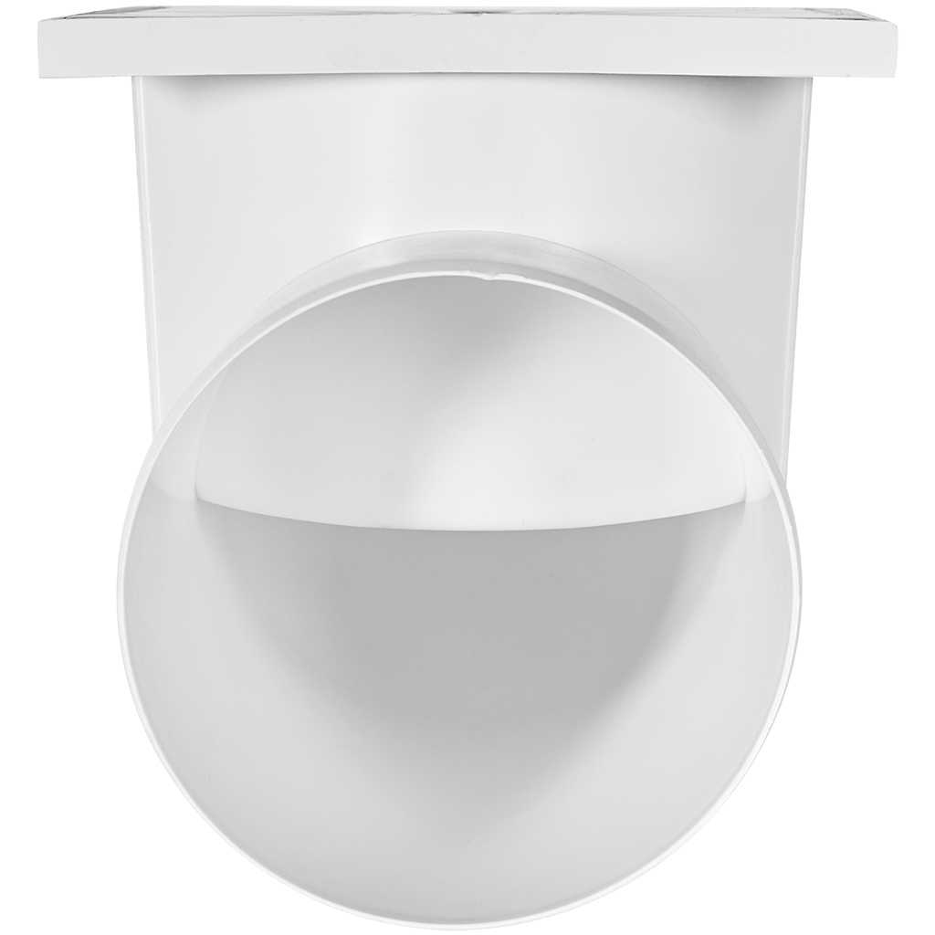 Трап нерегулируемый, боковой Sinikon металлическая решетка 150*150 (Белый) D110, 15.B.110.N.M.B