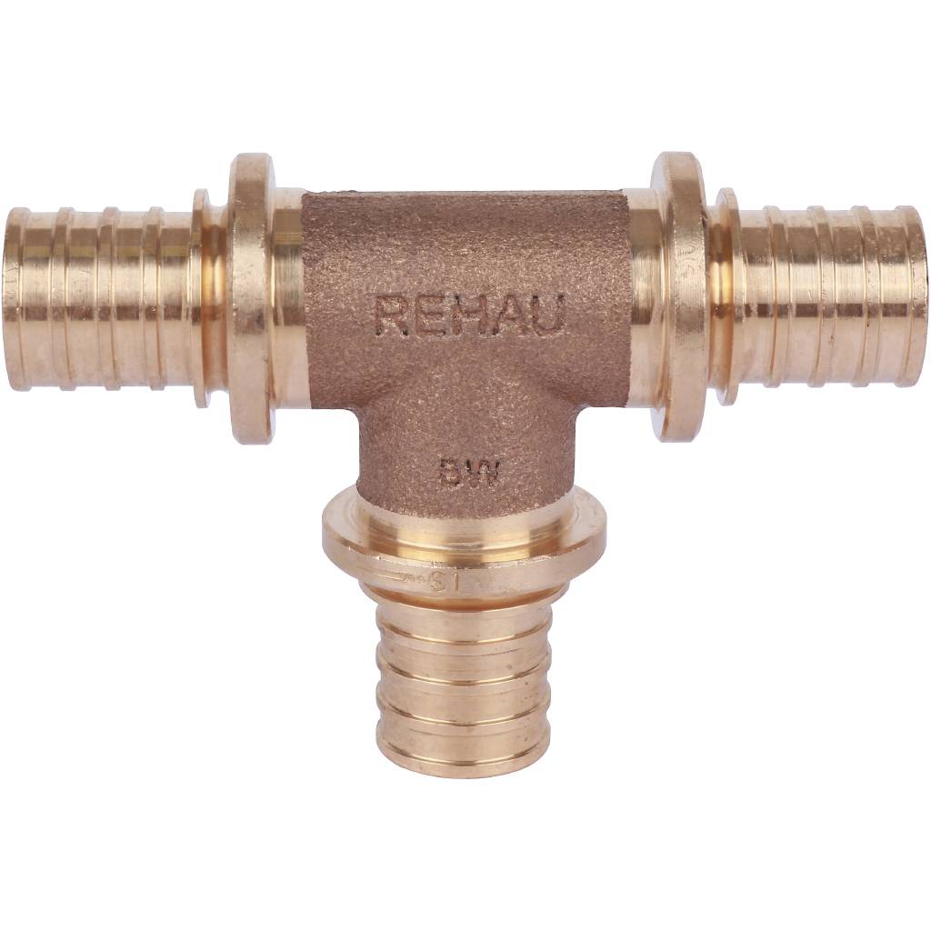 Тройник равнопроходный РЕХАУ RAUTITAN PLATINUM 20-20-20 RX для труб из сшитого полиэтилена аксиальный, 13777261001