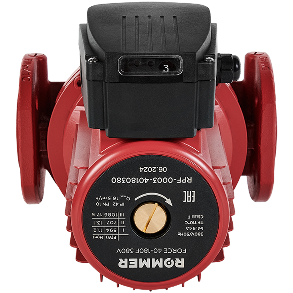 Насос циркуляционный фланцевый трехскоростной ROMMER RPF 40-180F 380V