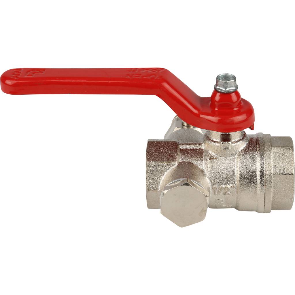 Кран шаровой Itap 115 1/2 муфтовый полнопроходной со спускным устройством (рычаг)