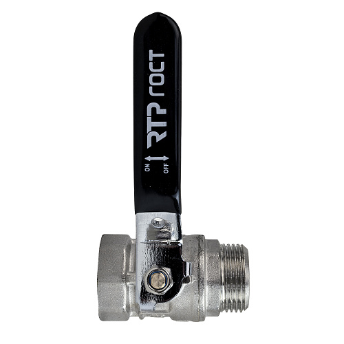 Кран шаровой ГОСТ ручка рычаг, латунь, внутренняя/наружная резьба  3/4,PN40 никель, RTP