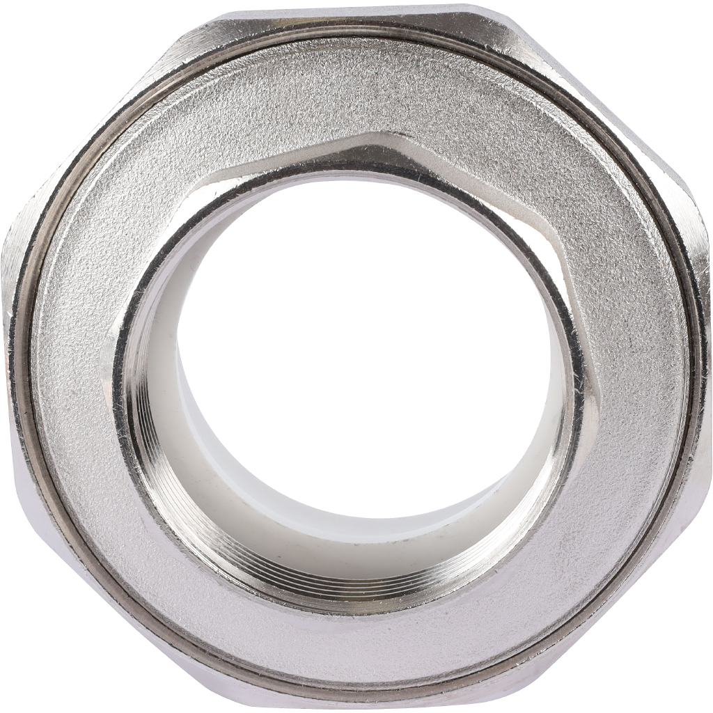 Муфта разъемная Политэк 63х2 с внутренней резьбой для полипропиленовых труб под сварку (цвет белый)