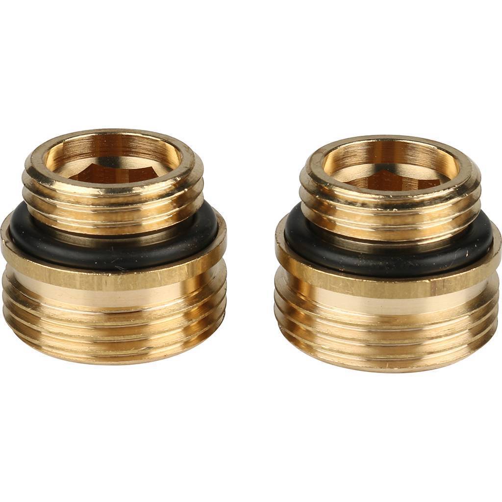 Комплект двух резьбозажимных нипелей РЕХАУ RAUTITAN 1/2х3/4 (латунь) с нар.резьбой, 12407111001