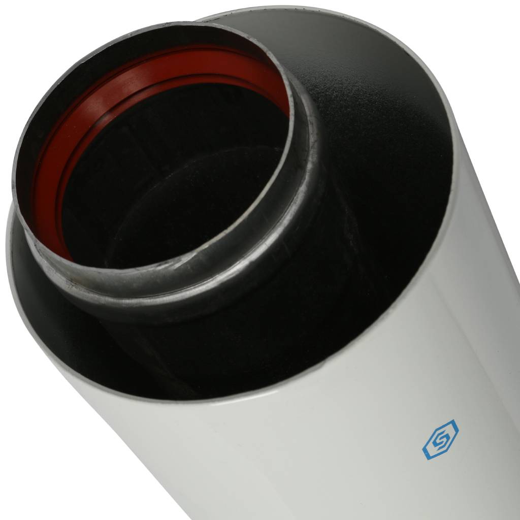 *SCA-6010-002000 STOUT Элемент дымохода  O60/100 труба коаксиальная 2000 мм п/м, уплотнения и хомут в комплекте (лого),групповая упаковка 9 шт.