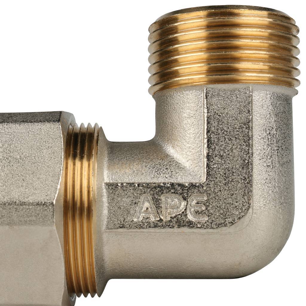 Угольник-переходник STOUT с наружной резьбой 1 x32 для металлопластиковых труб винтовой, SFS-0006-000132