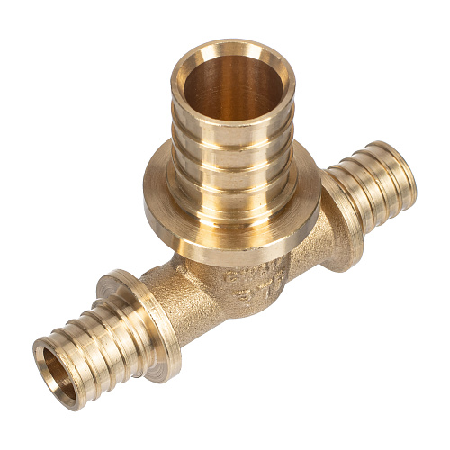 Тройник переходной аксиальный, латунь,16х25х16, желтый, RTP