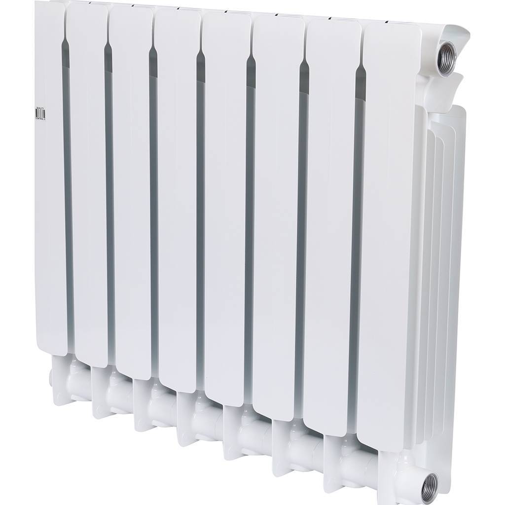 Радиатор биметаллический RIFAR BASE 500 8 секций боковое подключение (белый RAL 9016), 1RB50-8
