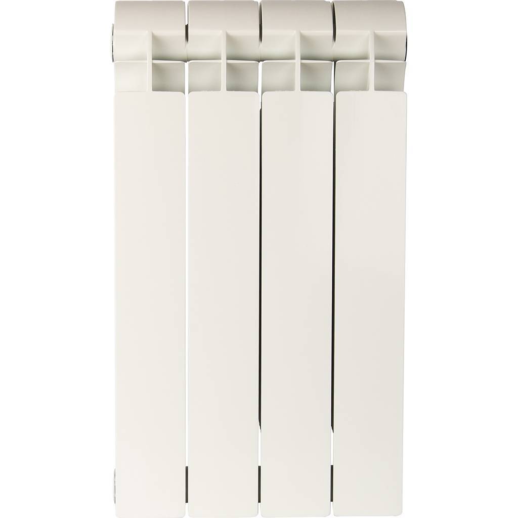 Радиатор биметаллический Global STYLE PLUS 500 4 секции боковое подключение (белый RAL 9010), STP05001004