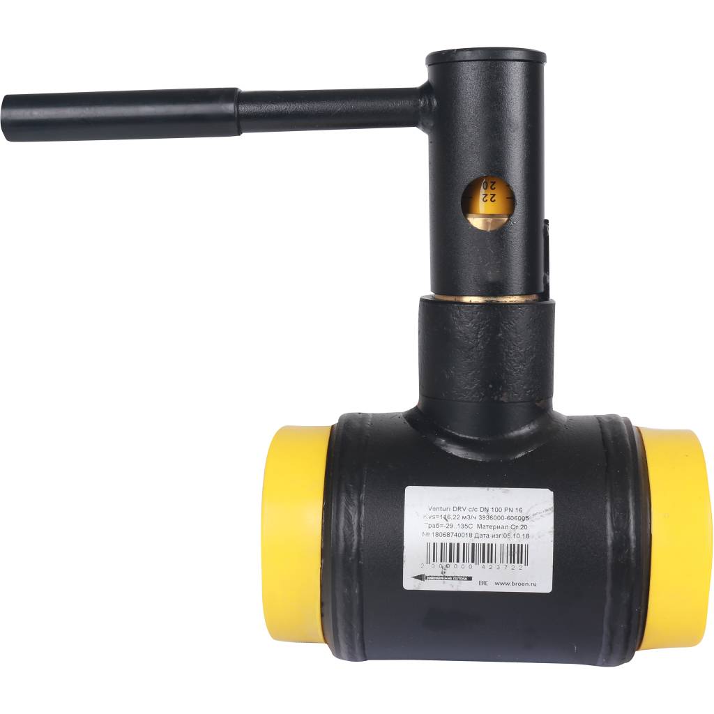 Клапан балансировочный БРОЕН Venturi DRV DN 100 PN 16 ручной сварной, 584689