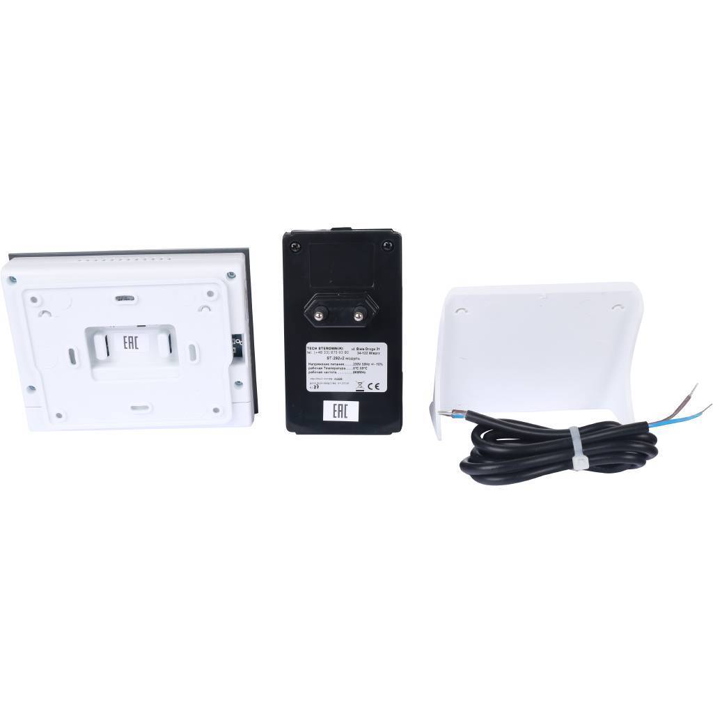 Беcпроводной комнатный двухпозиционный терморегулятор, белый TECH ST-292 v 2