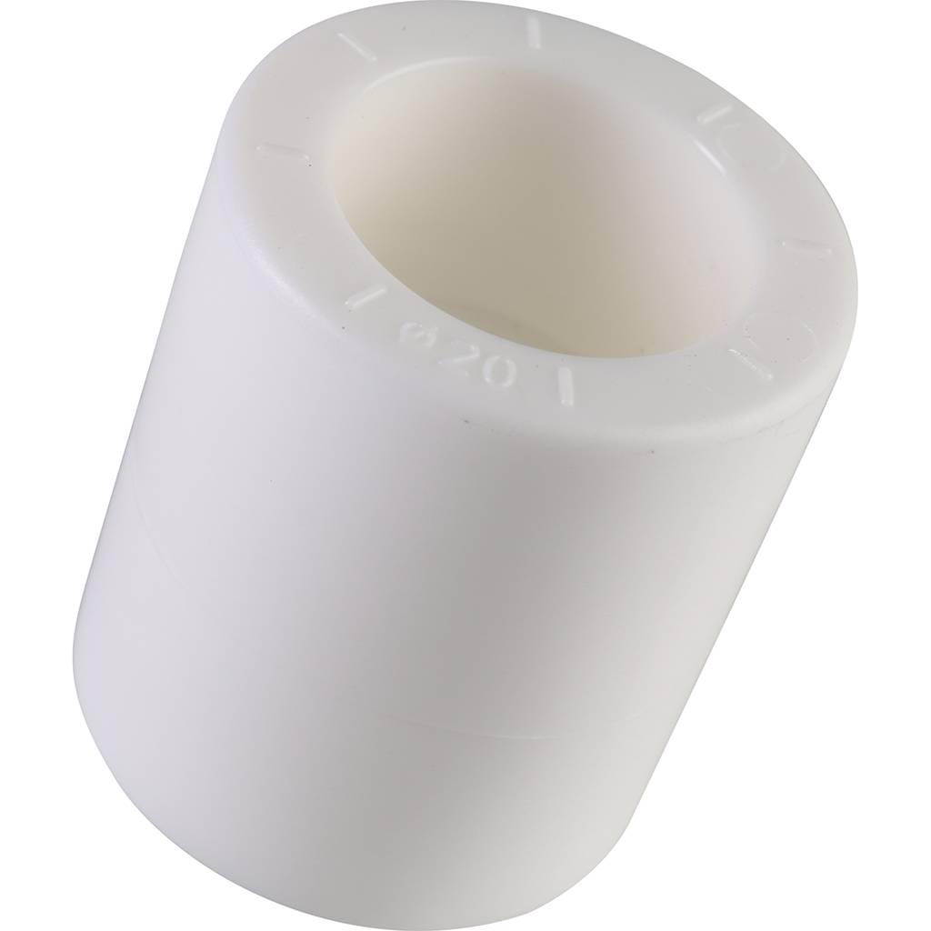 Муфта для полипропиленовых труб под сварку (цвет белый) Политэк d=20, 9000000220