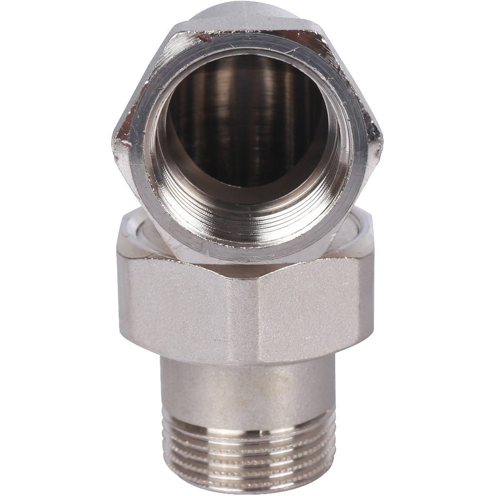 Разъемное угловое соединение STOUT американка ВН 3/4 уплотнение под гайкой o-ring кольцо, никелированное, SFT-0057-000034