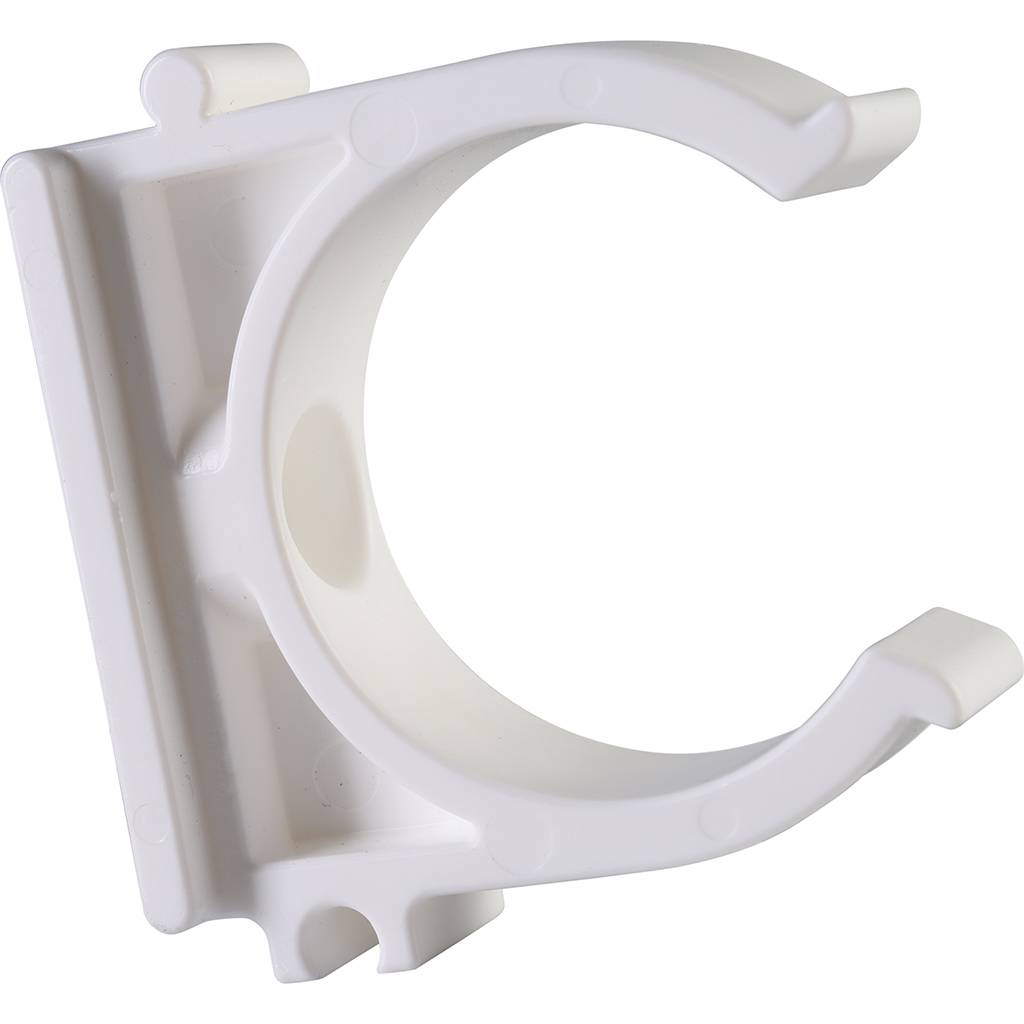 Крепление Политэк d=32 для полипропиленовых труб под сварку (цвет белый)