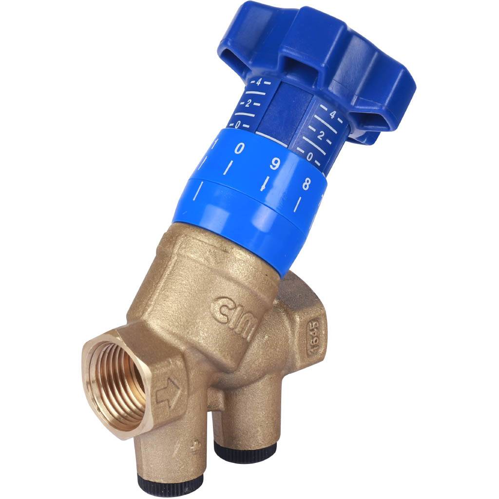 Клапан балансировочный ручной Cimberio CIM 787ОТ/2R 1/2  обычн. латунь  Kvs=3,94 PN25 BB без изм. Ниппелей