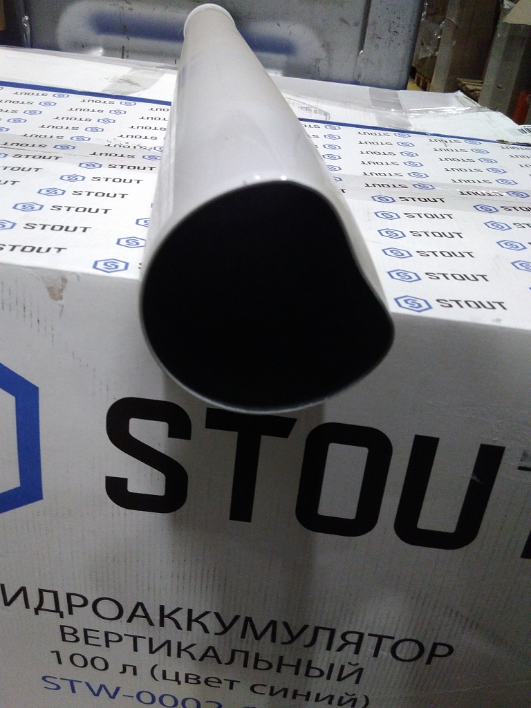 Уцененный товар (вмятина): *SCA-0080-001000 STOUT элемент дымохода DN 80 труба 1000 мм п/м