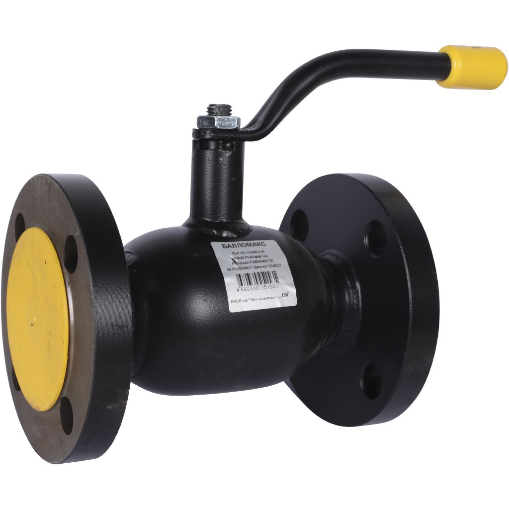 Кран шаровой стальной БРОЕН Балломакс ф/ф DN 040 PN 40 для теплоснабжения полный проход с рукояткой, 585464