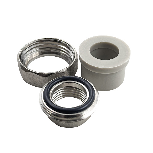 Муфта комбинированная разъемная (Американка) PPR внутренняя резьба 20х 1/2,  серый, RTP