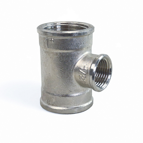 Тройник переходной, латунь, внутренняя/внутренняя/внутренняя резьба 1х3/4х1, никель, RTP