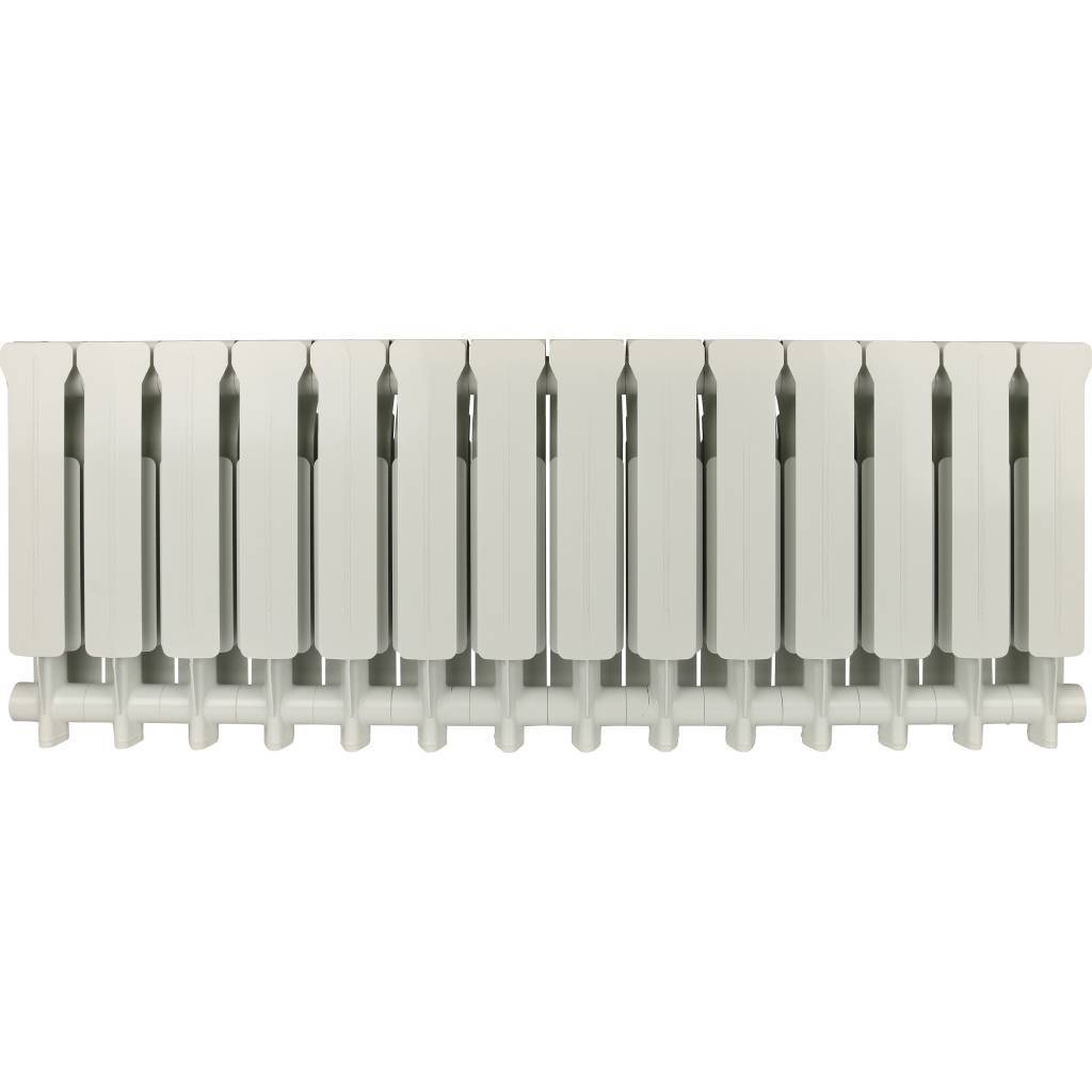 Радиатор алюминиевый Global ISEO 350 14 секций боковое подключение (белый RAL 9010), IS035014