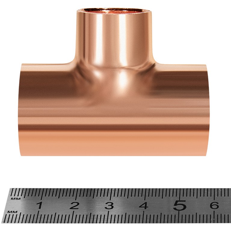 Тройник JINTIAN ВП 28x22x28 из меди под пайку, JT-15130282228