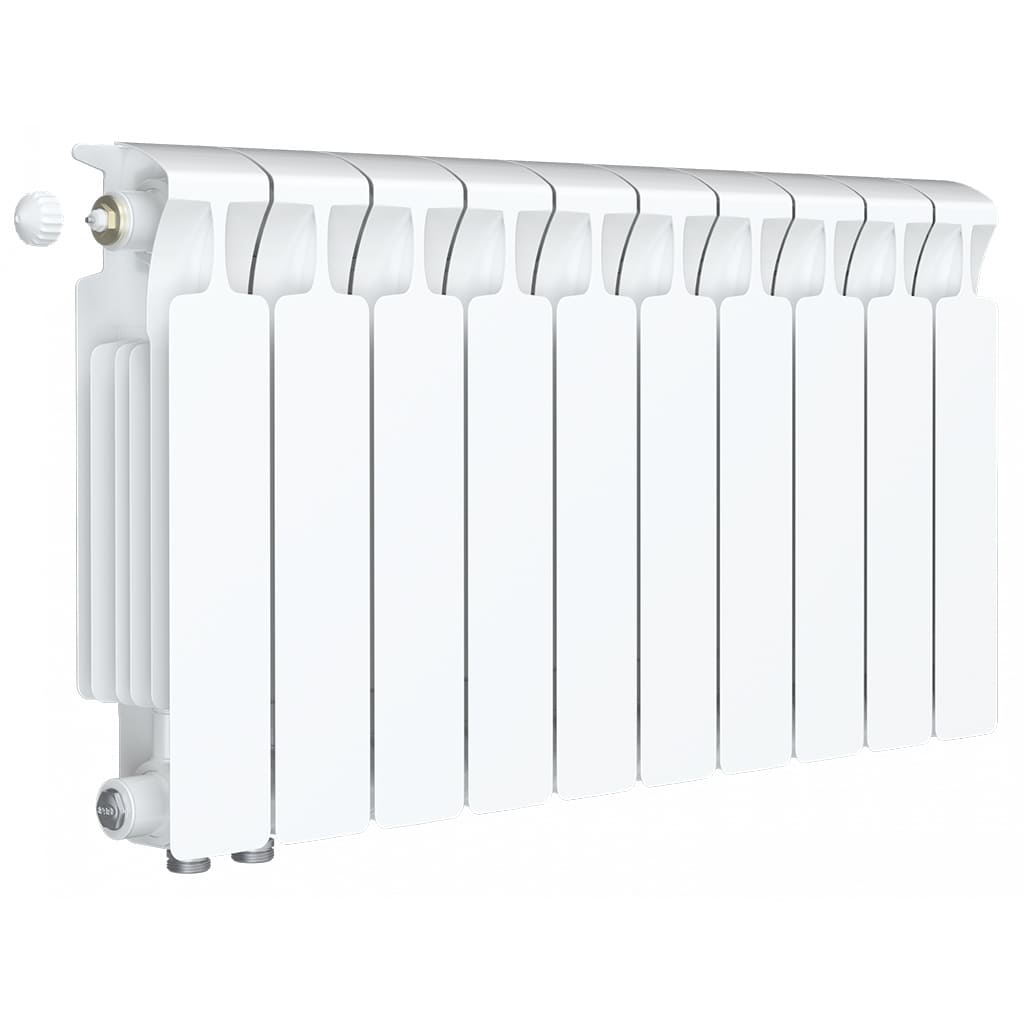 Радиатор биметаллический RIFAR MONOLIT VENTIL 350 MVR 11 секций нижнее правое подключение (белый RAL 9016), 3RM35.VR-11