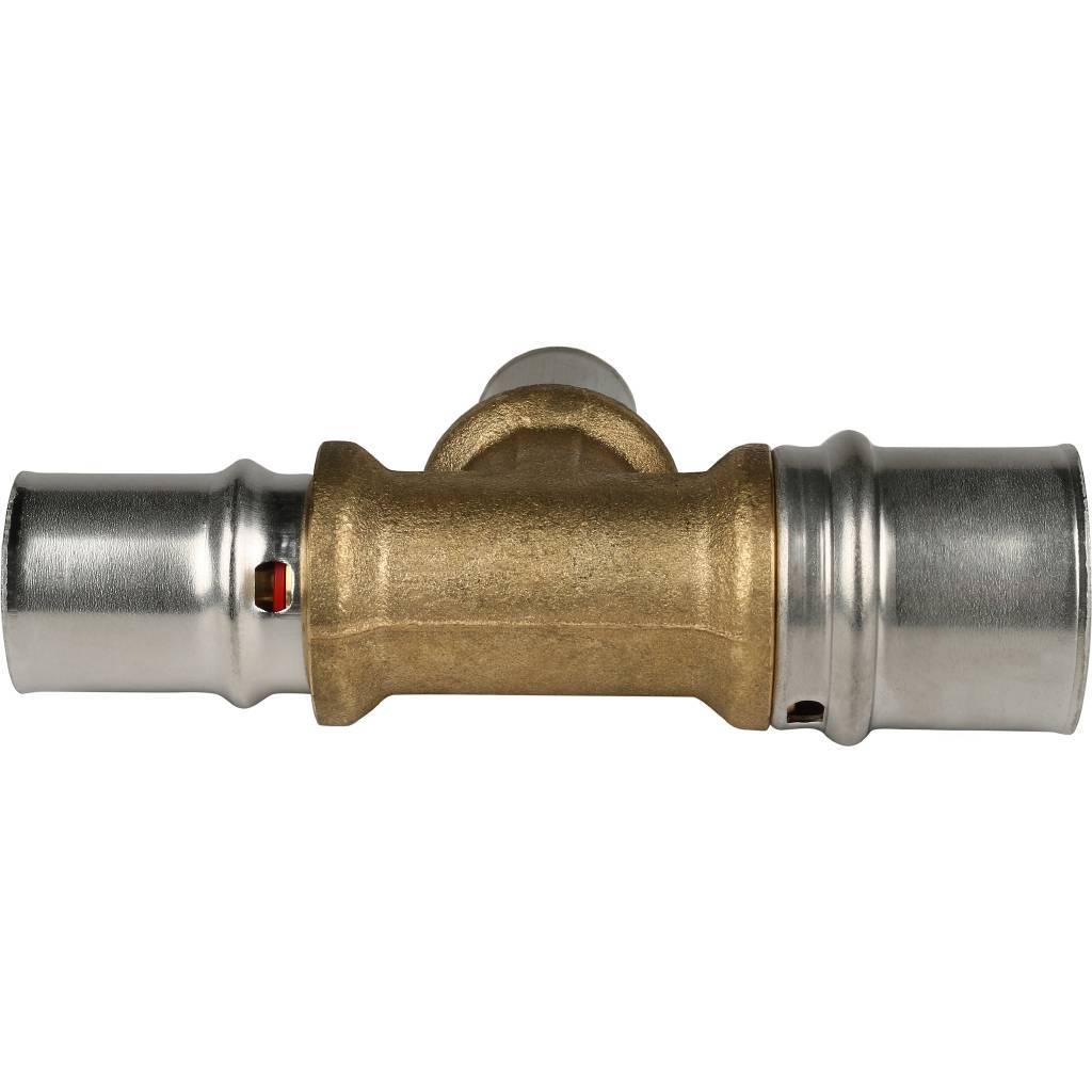 Тройник переходной STOUT 26х16х20 для металлопластиковых труб прессовой, SFP-0005-261620