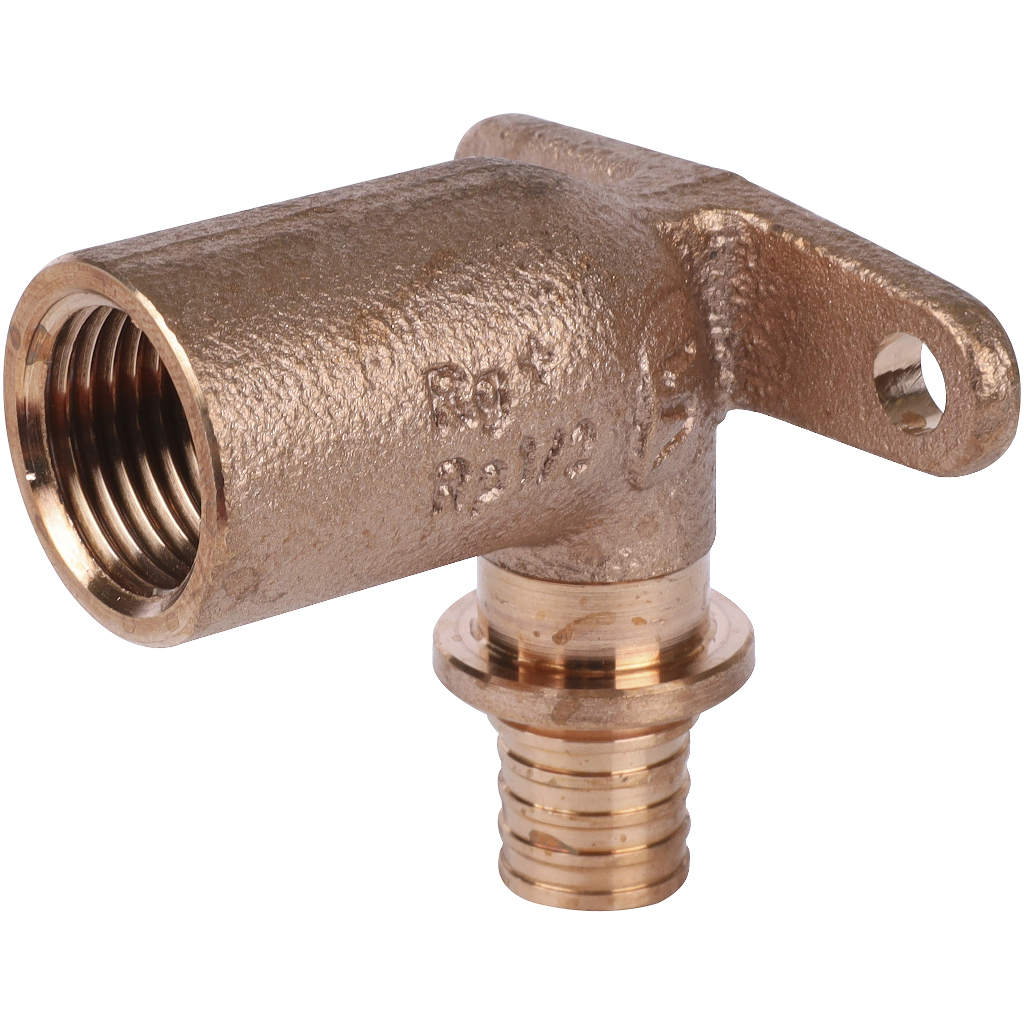 Угольник настенный РЕХАУ RAUTITAN 16-Rp 1/2 RX+ с длинным патрубком, внутр. резьба для труб из полиэтилена аксиальный