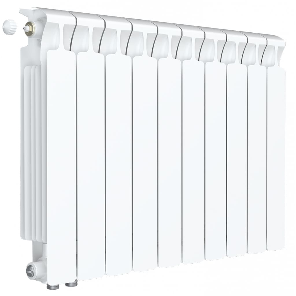 Радиатор биметаллический RIFAR MONOLIT VENTIL 500 MVL 11 секций нижнее левое подключение (белый RAL 9016), 3RM50.VL-11