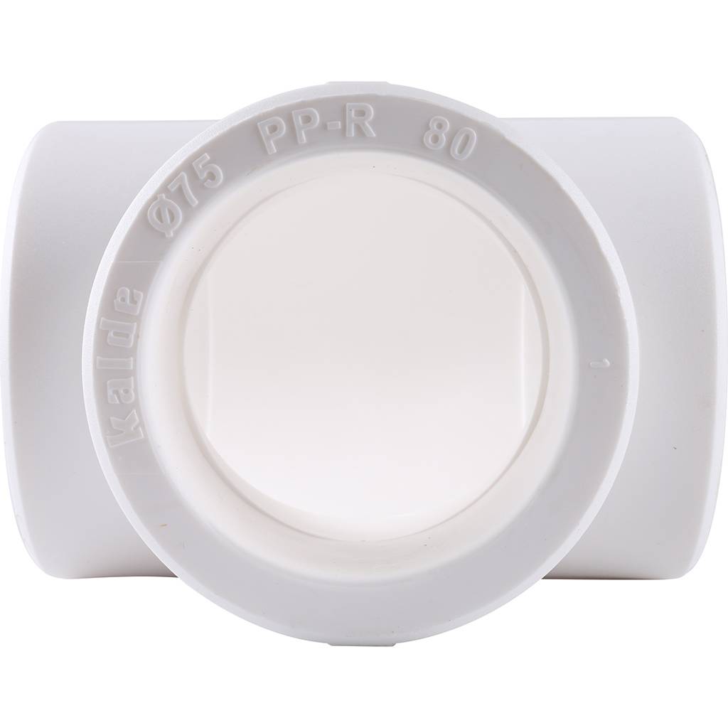 Тройник Kalde d=75 для полипропиленовых труб под сварку (цвет белый)