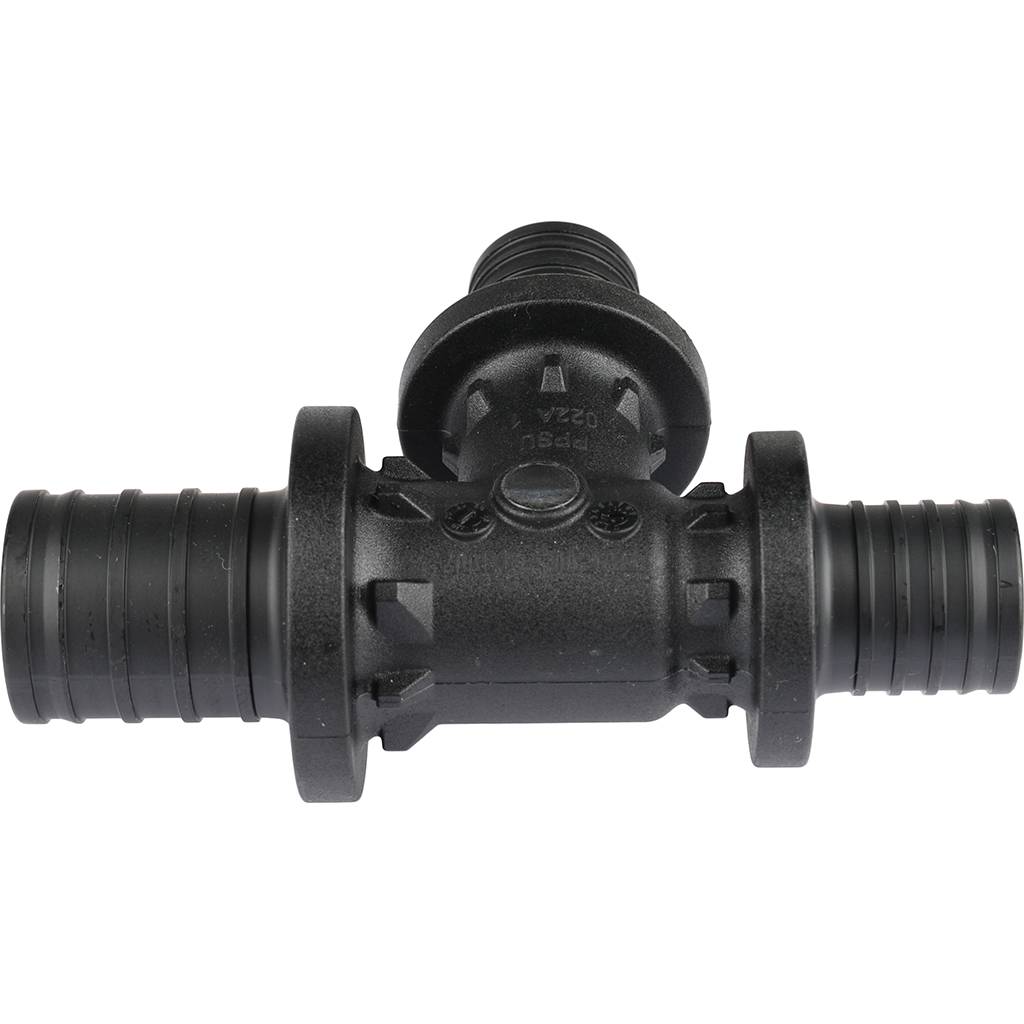 Тройник с уменьшенным боковым и торцевым проходом РЕХАУ RAUTITAN 25-20-20 PX для труб из сшитого полиэтилена аксиальный, 11600851001