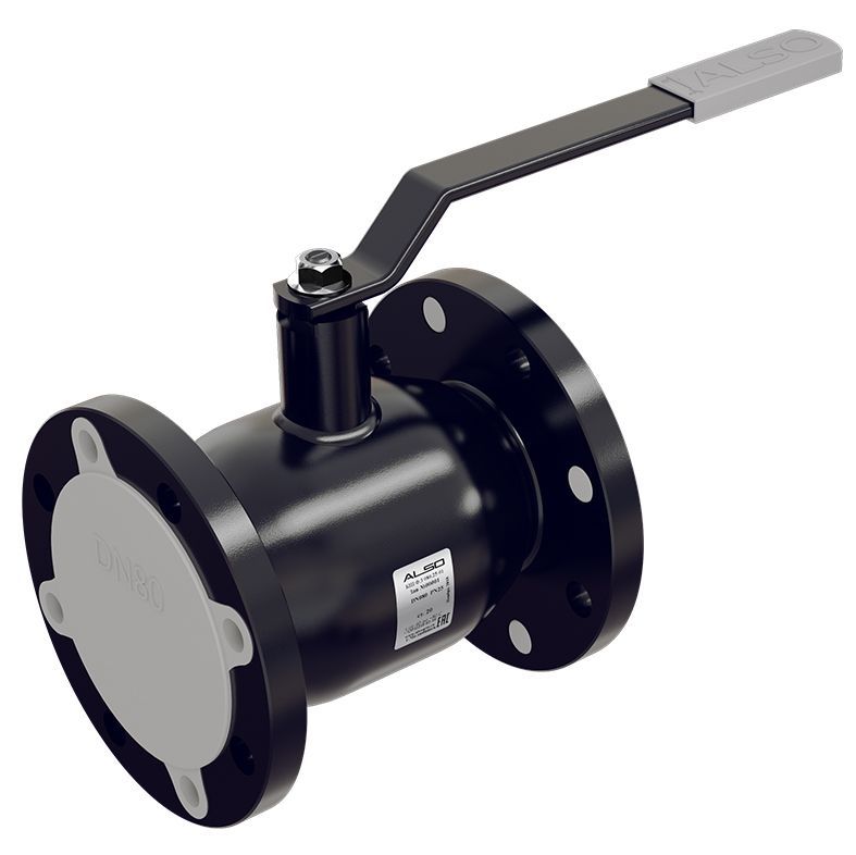 Кран шаровой ALSO КШФЗ Ду200 Ру16 в строительную длину задвижки из ст20, КШ.Ф.З.200.16-01