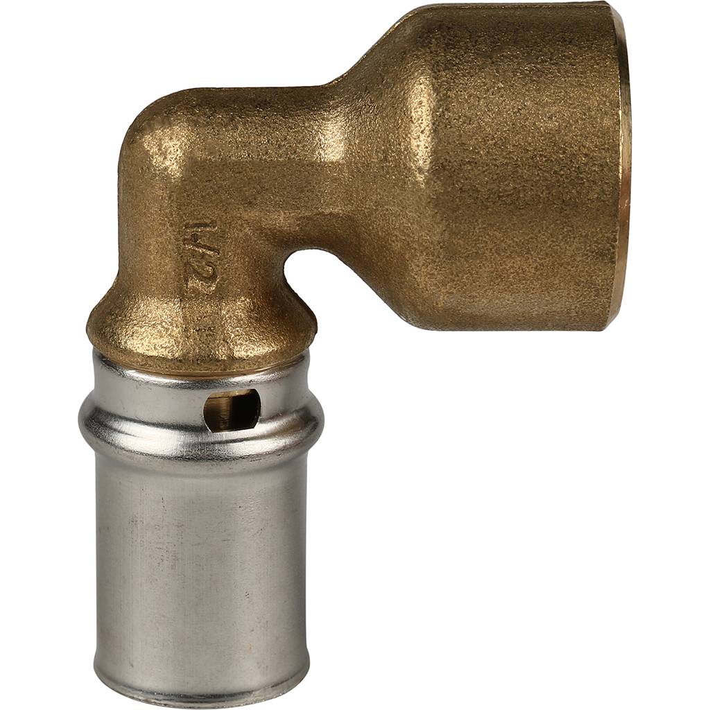 Угольник-переходник STOUT с внутренней резьбой 1/2 х16 для металлопластиковых труб прессовой, SFP-0010-001216