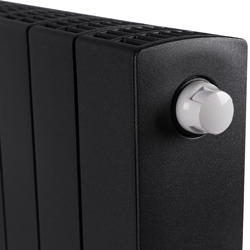 Радиатор биметаллический RIFAR SUPReMO VENTIL 350 SVR 12 секций нижнее правое подключение (Цвет АНТРАЦИТ), 4RS35.VR-12-AN