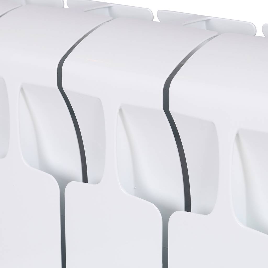 Радиатор биметаллический RIFAR MONOLIT 350 14 секций боковое подключение (белый RAL 9016), 3RM35-14