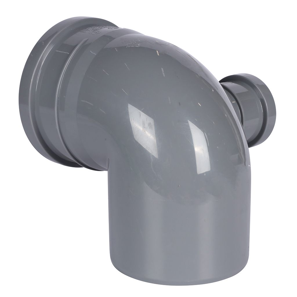 Отвод Политэк 110х90 с выходом 50 левый, 300111050Л