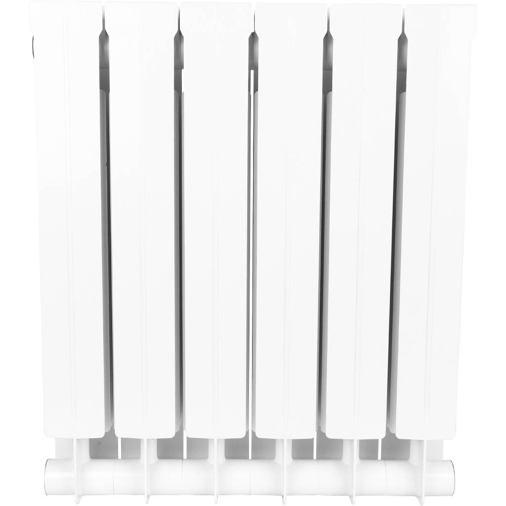 Радиатор биметаллический STOUT STYLE 500 6 секций боковое подключение (белый RAL 9010), SRB-0110-050006