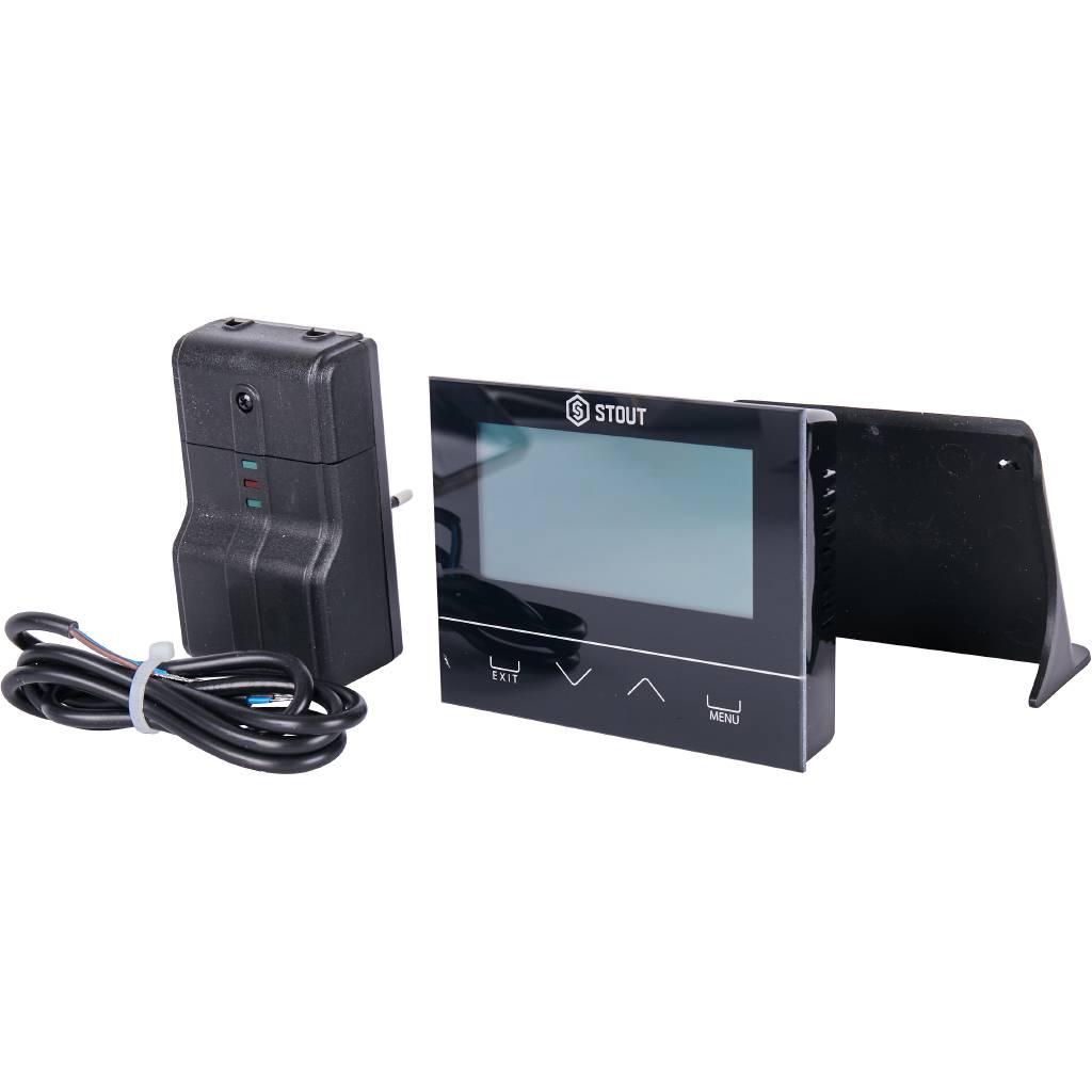 Беспроводной комнатный двухпозиционный регулятор STOUT ST-292v2, черный, STE-0101-029222