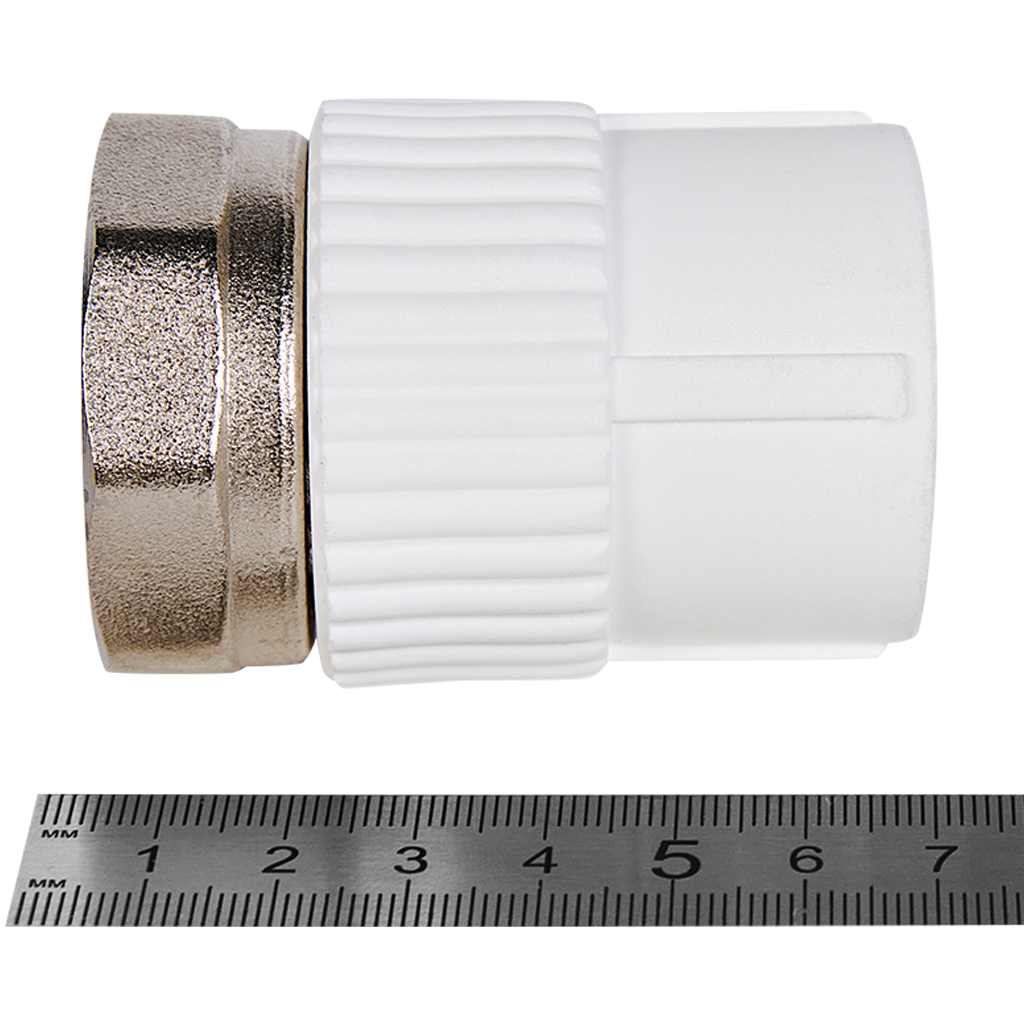 Муфта Pro Aqua d=32-1 PP-R с накидной гайкой Белая