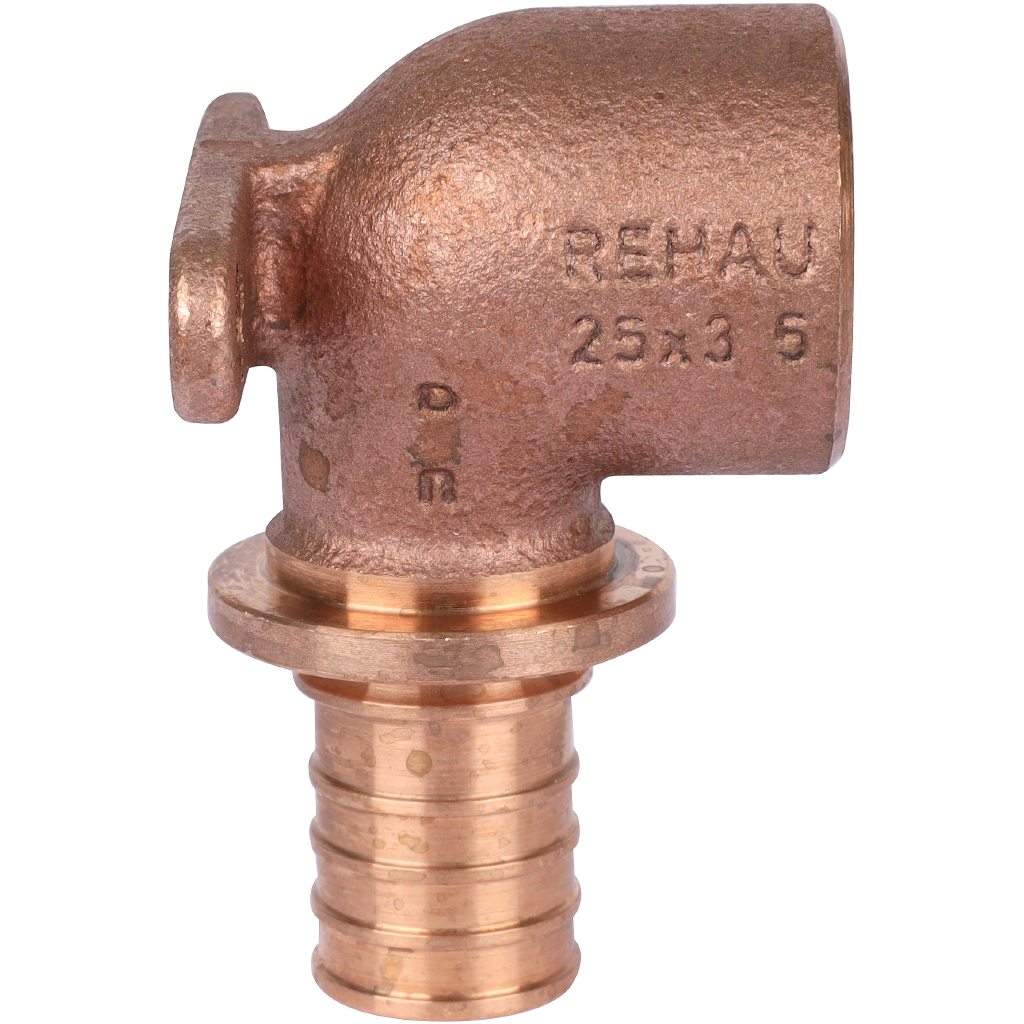 *14563611001(13661021008) РЕХАУ RAUTITAN Угольник настенный с внутр. резьбой 25-Rp 3/4 RX+ для труб из сшитого полиэтилена аксиальный