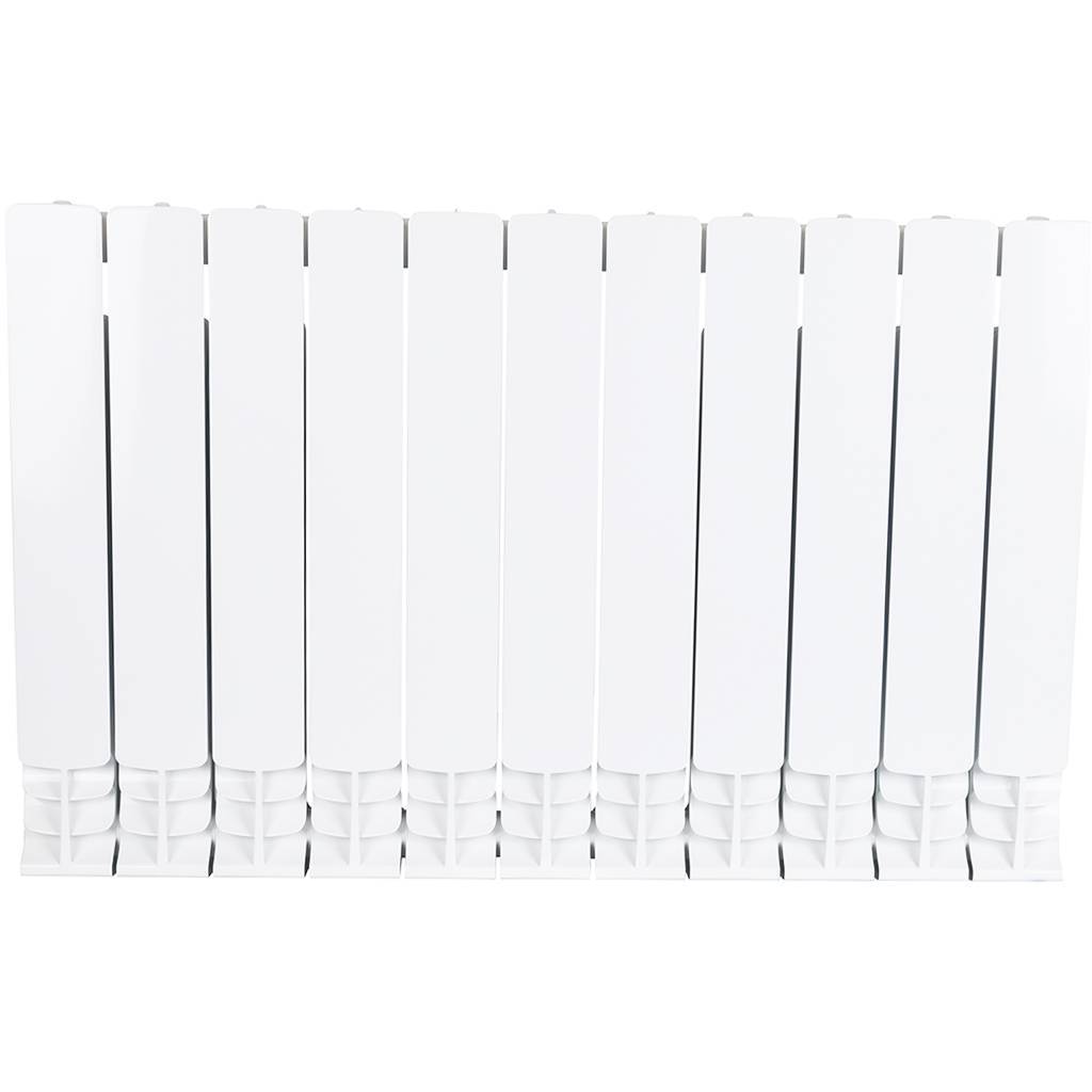 Радиатор биметаллический STOUT Space 500 11 секций боковое подключение RAL9016, SRB-0310-050011