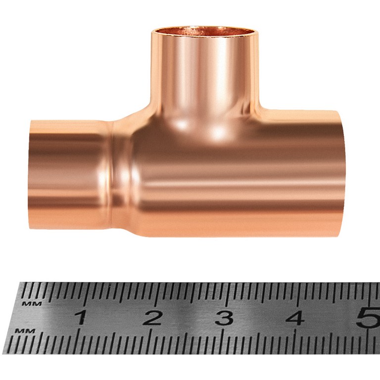 Тройник JINTIAN ВП 18x15x15 из меди под пайку, JT-15130181515