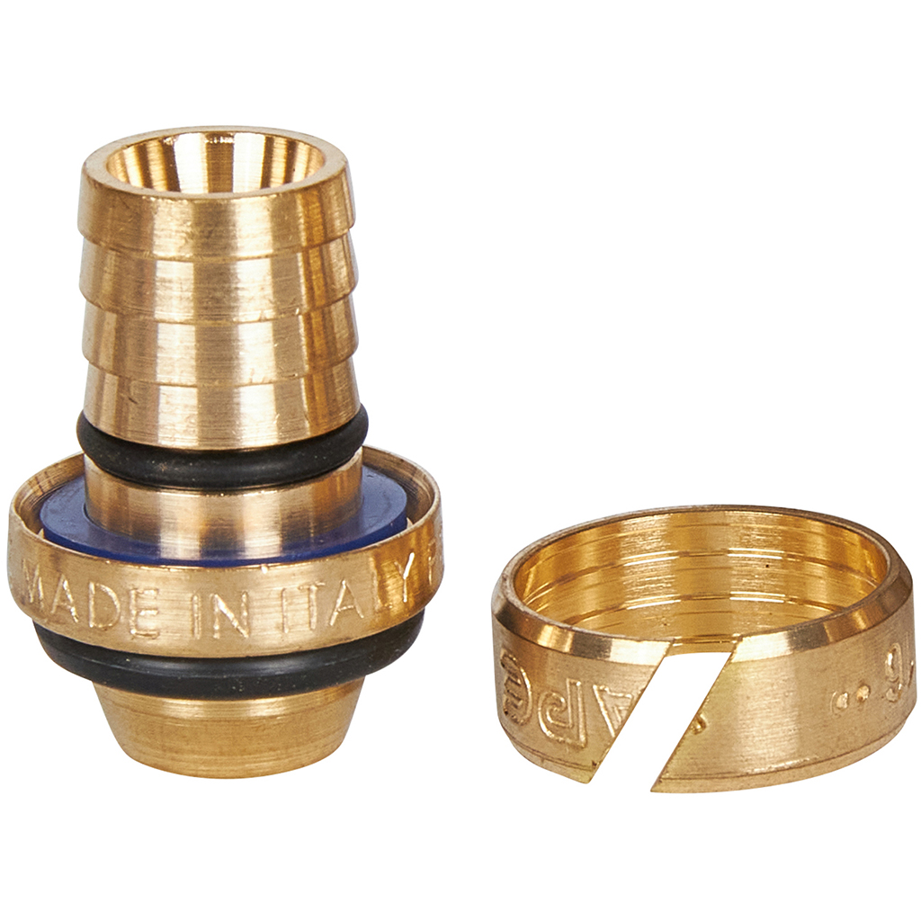 Тройник переходной STOUT 20х16х20 для металлопластиковых труб винтовой, SFS-0010-201620