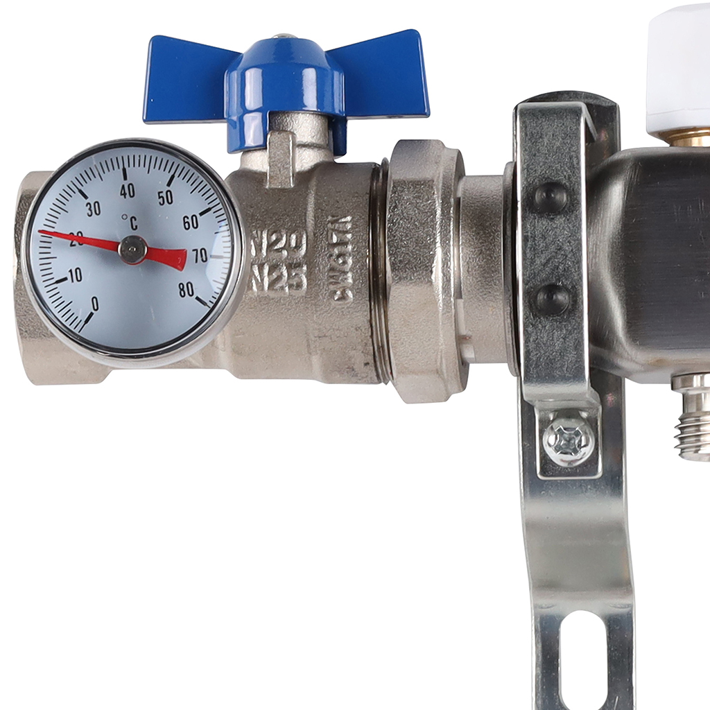 Коллектор из нержавеющей стали в сборе с расходомерами ROMMER 2 выхода