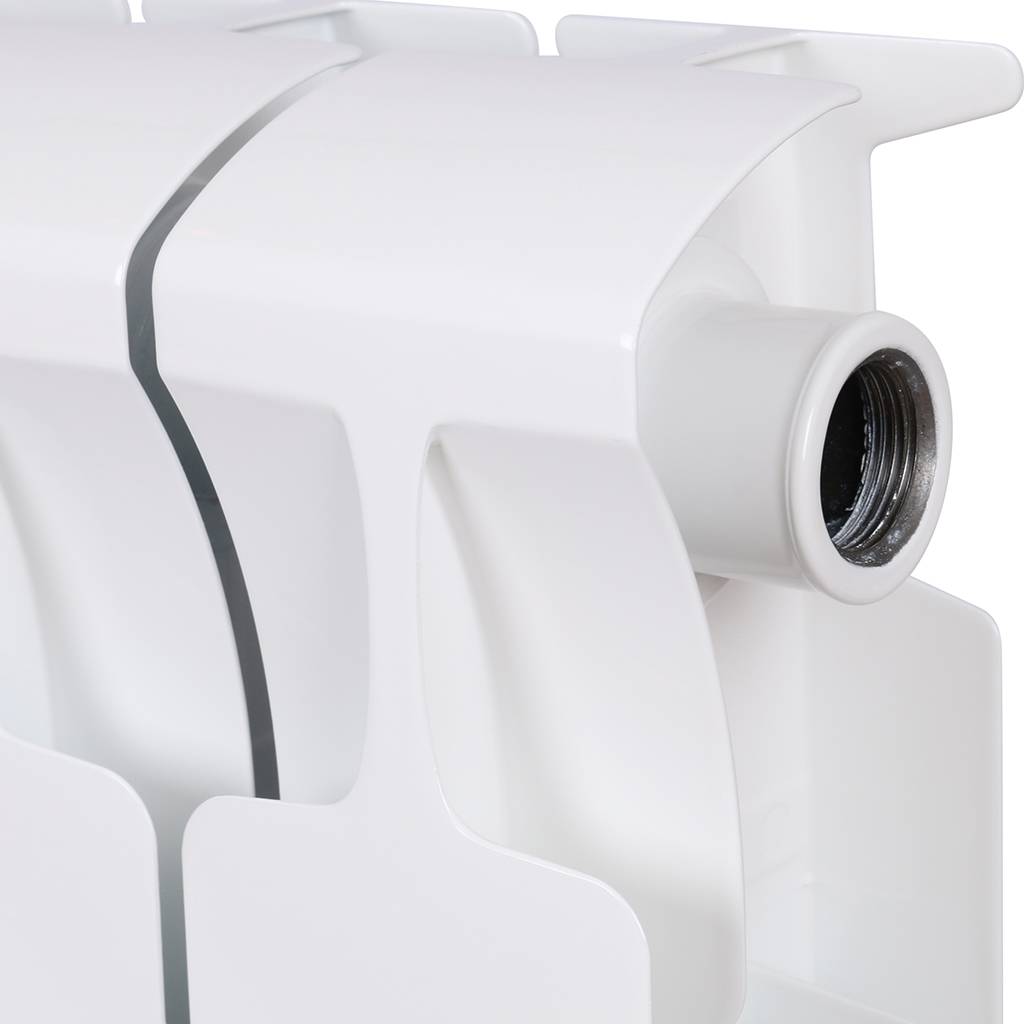 Радиатор биметаллический RIFAR MONOLIT 350 10 секций боковое подключение (белый RAL 9016), 3RM35-10