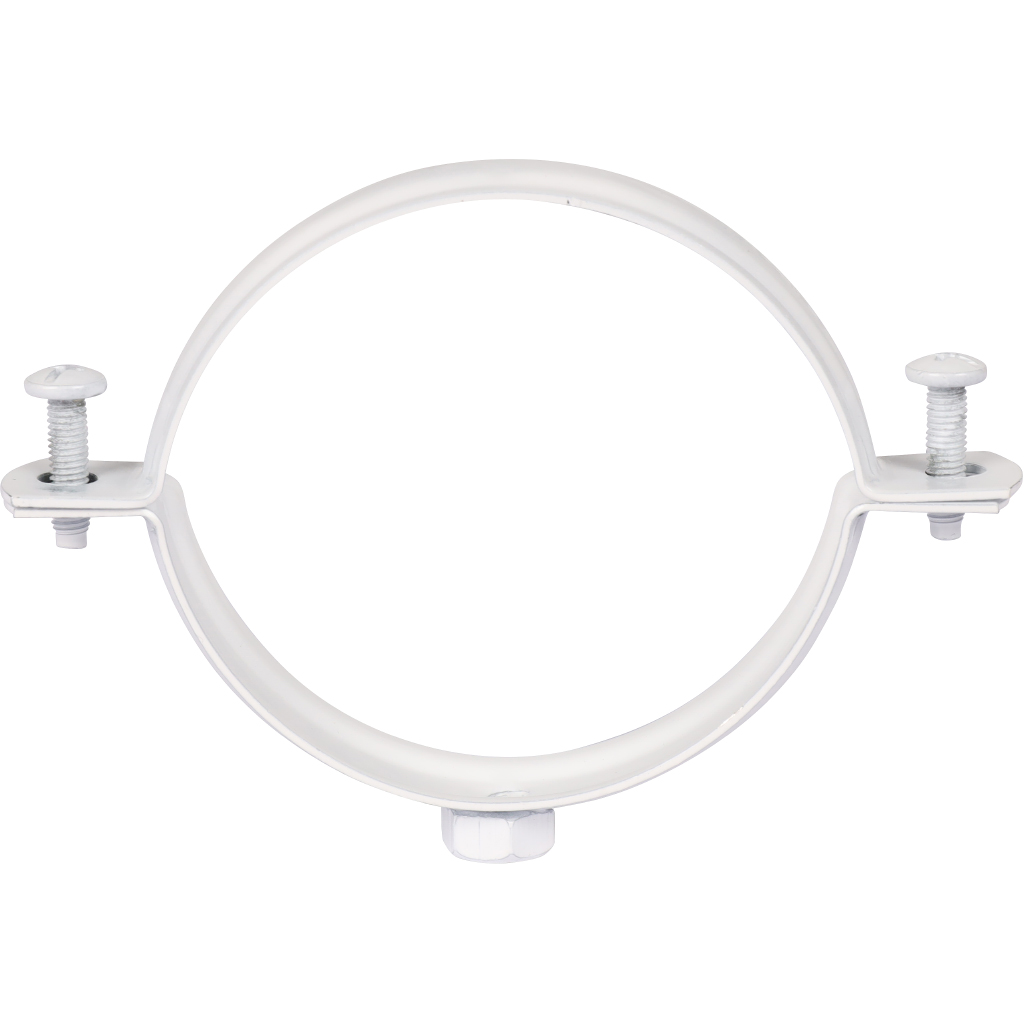 Крепление к стене металлическое белое ROMMER D80 (хомут), RCA-0080-020111