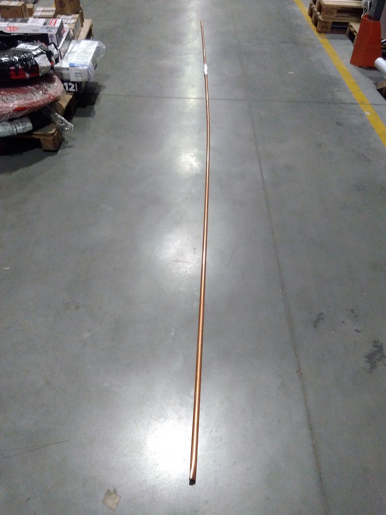 Уцененный товар (замятие): Труба медная неотожженная JINTIAN D 22 х 1,0 EN 1057, в штангах по 5 м, JT220010005