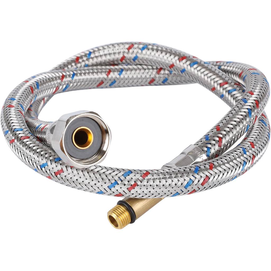 Гибкая подводка для воды STOUT M 10 (35мм) х ВР 1/2, длина 800 мм, SHF-0048-351015