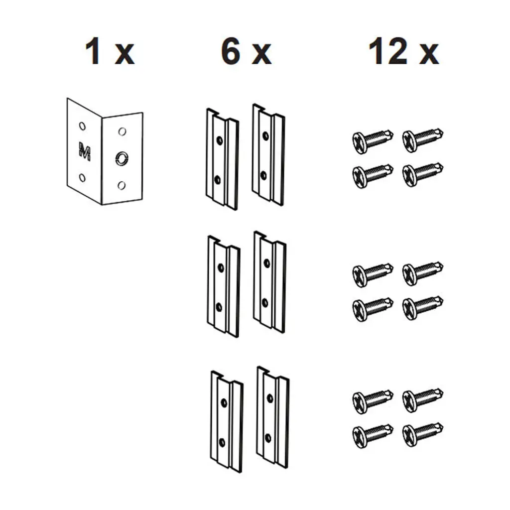 Кронштейны установки модуля инсталляции в профиль WALLBOX (комплект 6 шт)
