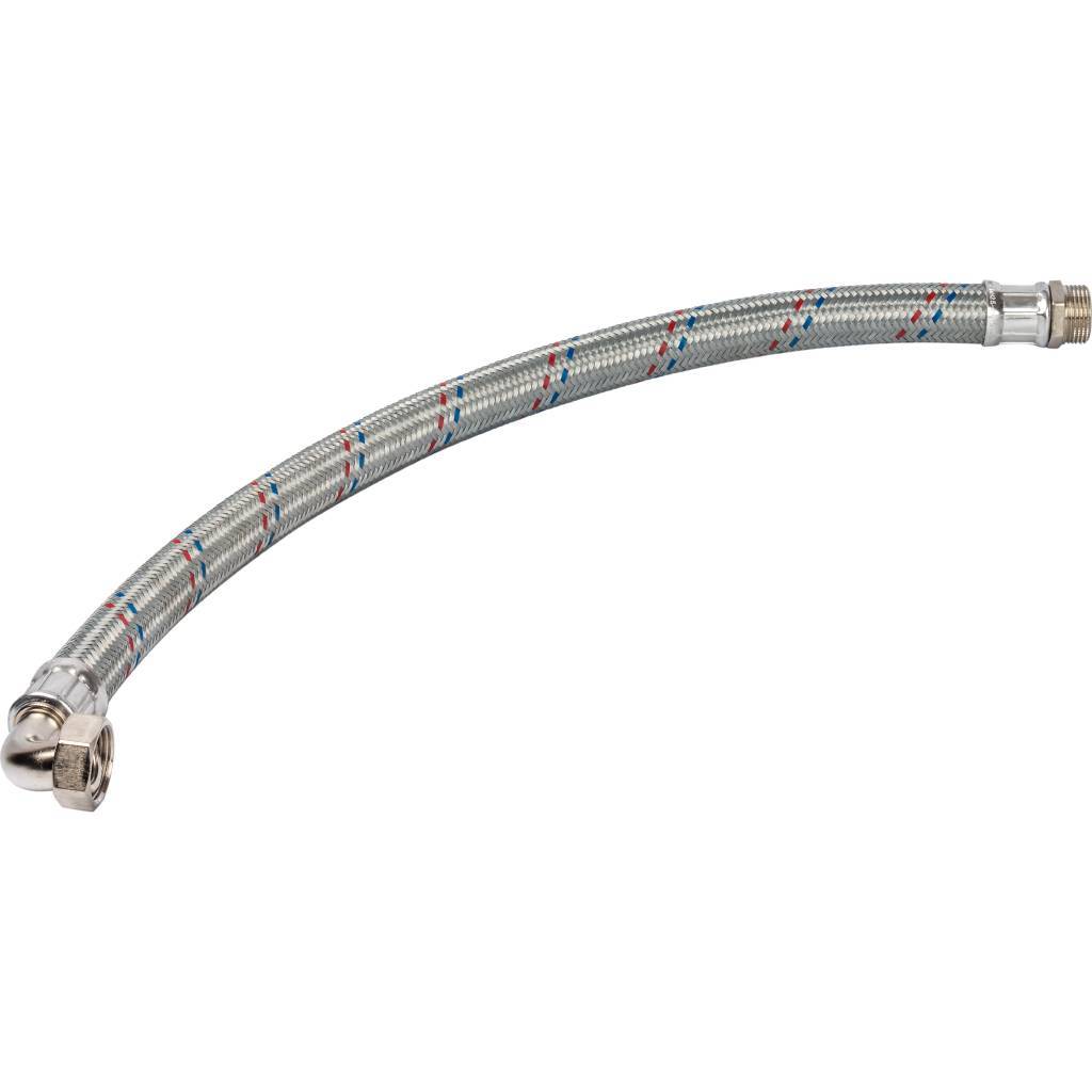 Гибкая подводка для воды STOUT НР 1 х ВР 1 угловая, длина 800 мм, SHF-0167-252525